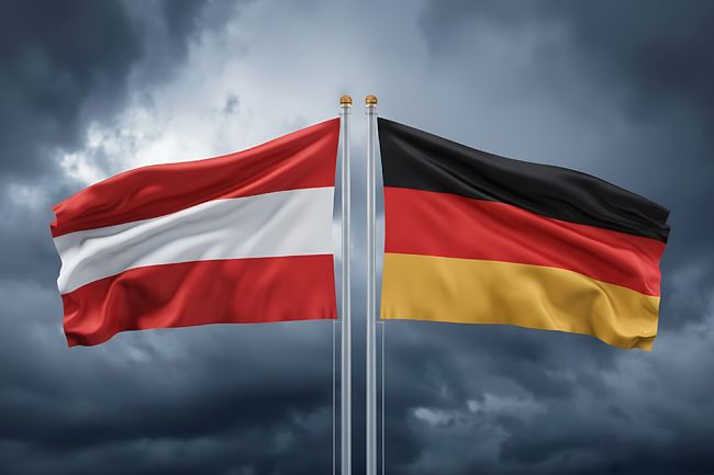 figure_photo: Flaggen von Österreich und Deutschland
